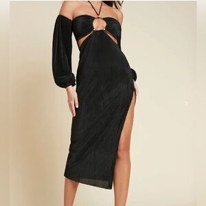 Elegant Black Long Sleeve Dress